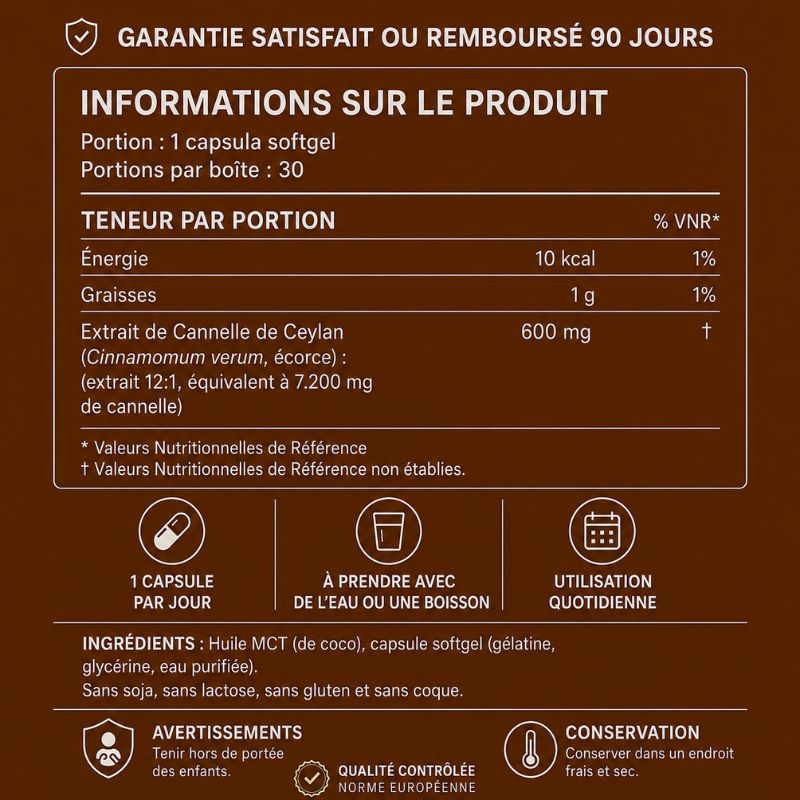 Cannelle de Ceylan – Soutien clinique de la glycémie. Avant que votre médecin ne vous prescrive quelque chose.