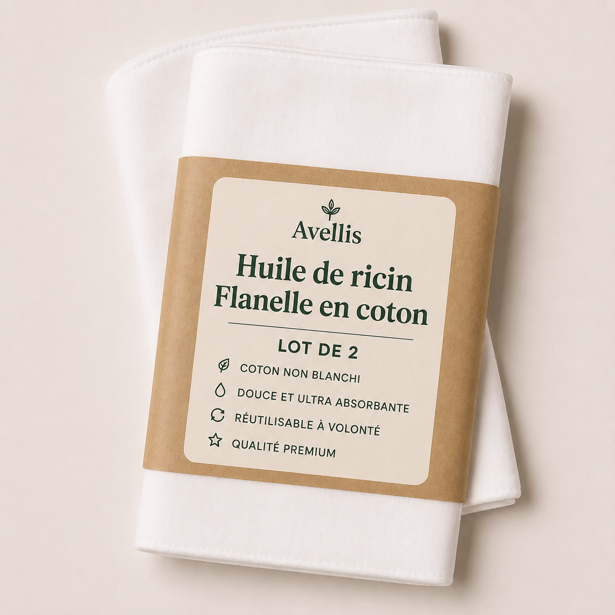 Compresses AVELLIS en coton biologique – Ayez toujours une compresse propre à portée de main