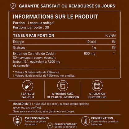 Cannelle de Ceylan – Soutien clinique de la glycémie. Avant que votre médecin ne vous prescrive quelque chose.
