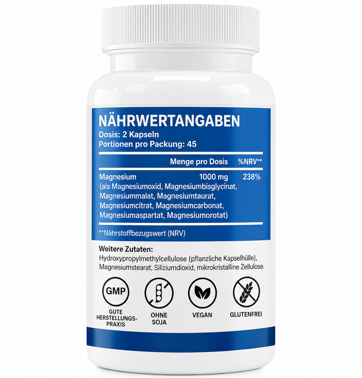Magnesium-Komplex (Unterstützung des Blutzuckergleichgewichts)