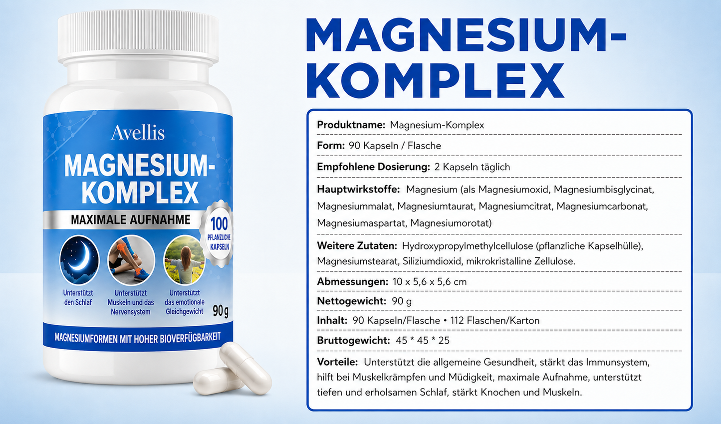 Magnesium-Komplex (Unterstützung des Blutzuckergleichgewichts)